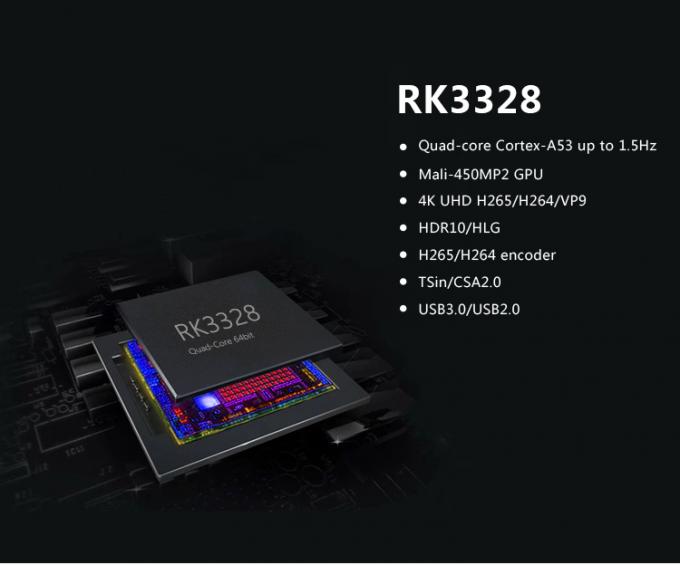 Μέγιστη διπλή οθόνη Usb υψηλής ταχύτητας Rk κιβωτίων TV υποστήριξης 64G αρρενωπή